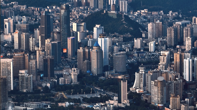 贵阳花果园 夜景延时 双子塔 金融城