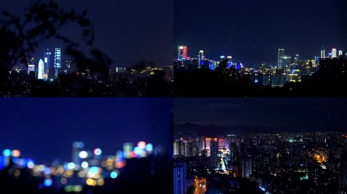 实拍山城夜景素材