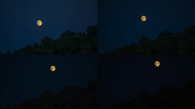6K月亮延时 月亮升起 夜晚月亮云