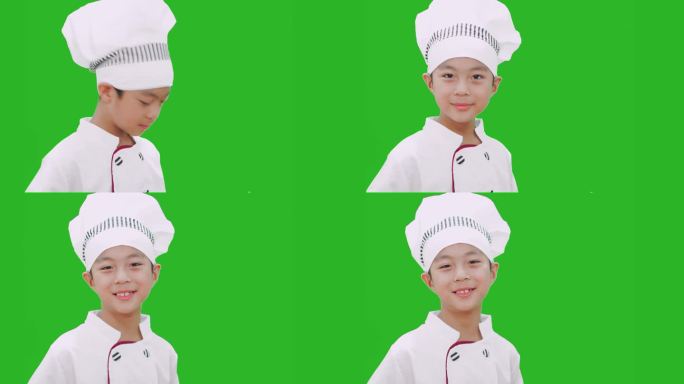 绿背绿布 抠像 模特 小厨师 体验表演