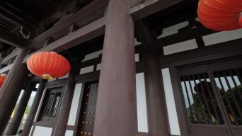 广西桂林逍遥楼中式传统古建筑灯笼视频素材