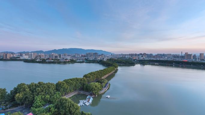 九江湖景入夜延时