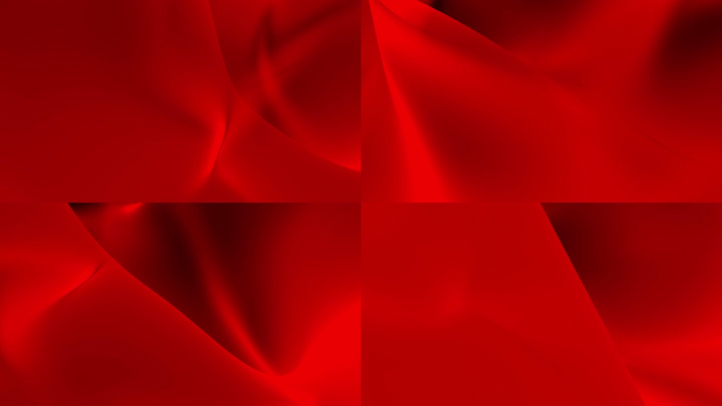 4K抽象红色丝绸布缎飘动1