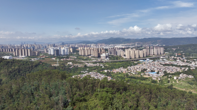 【5K】昆明北市区中坝村航拍，北绕城高速