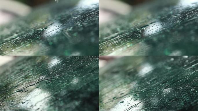 下雨 玻璃 水滴 升格视频