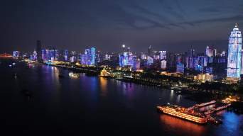 武汉城市夜景宣传片延时视频素材