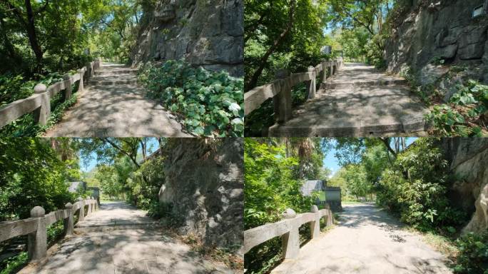 登山古道悬崖峭壁小路