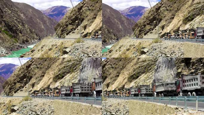 运输车队 挖掘机 卡车