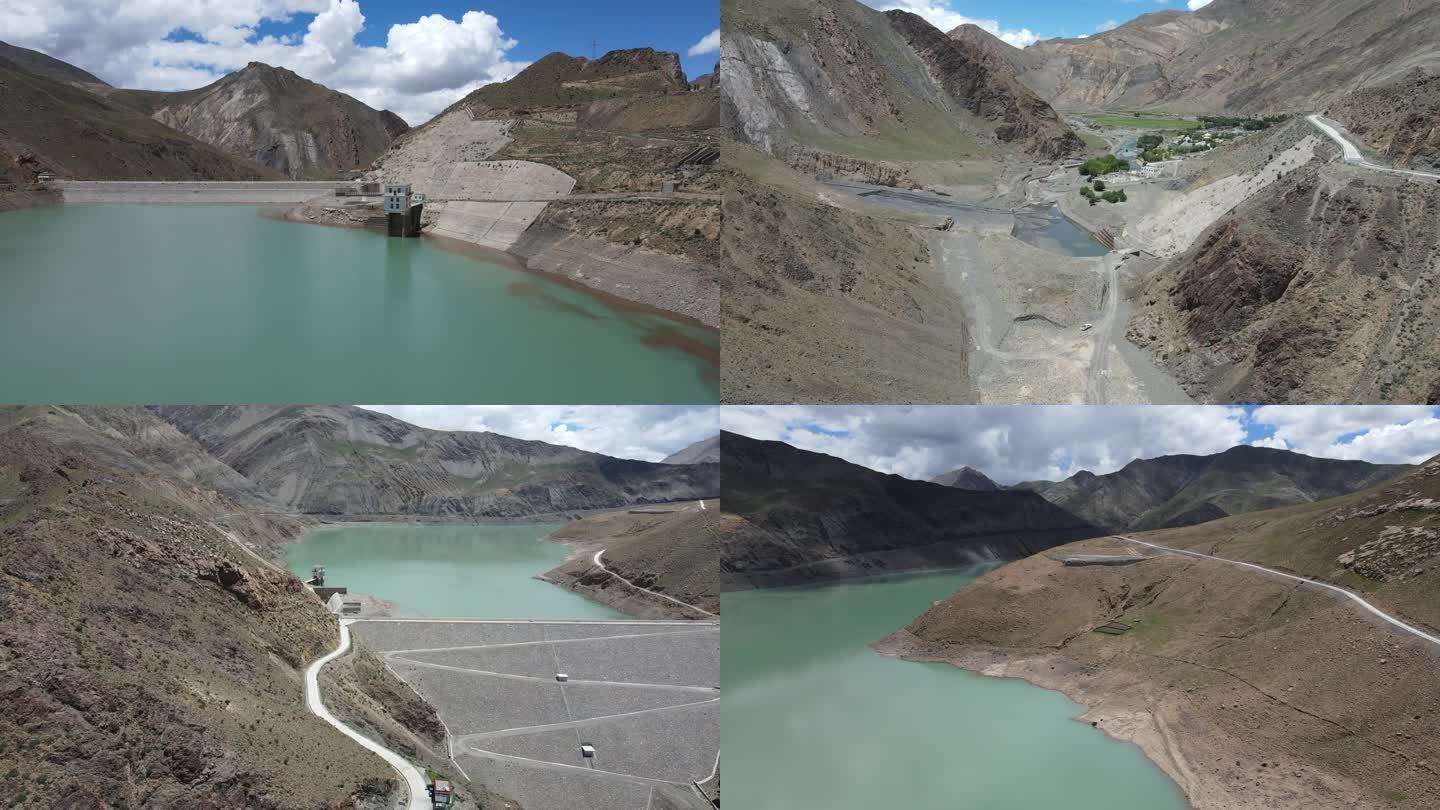 西藏日喀则江孜 满拉水库 4K航拍