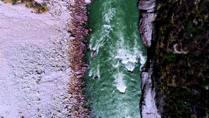 青藏高原 自然风景 航拍 河流
