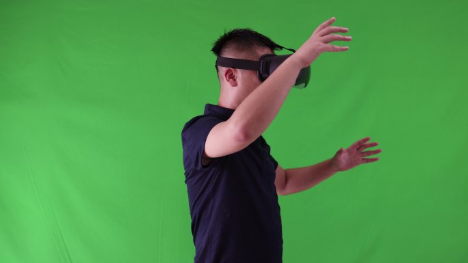 体验VR虚拟现实绿幕抠图素材