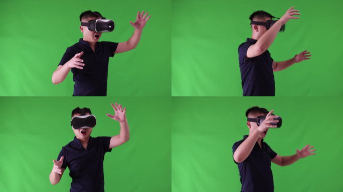 体验VR虚拟现实绿幕抠图素材
