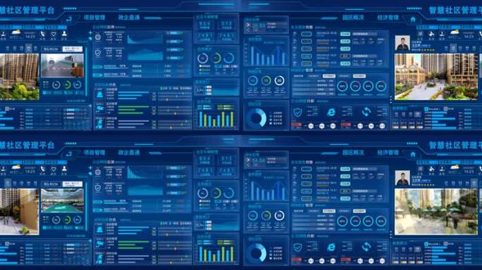 4k智慧社区管理可视化界面宽屏