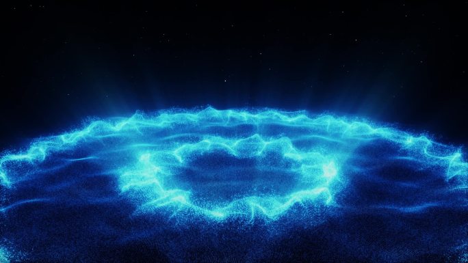 梦幻粒子喷泉蓝色
