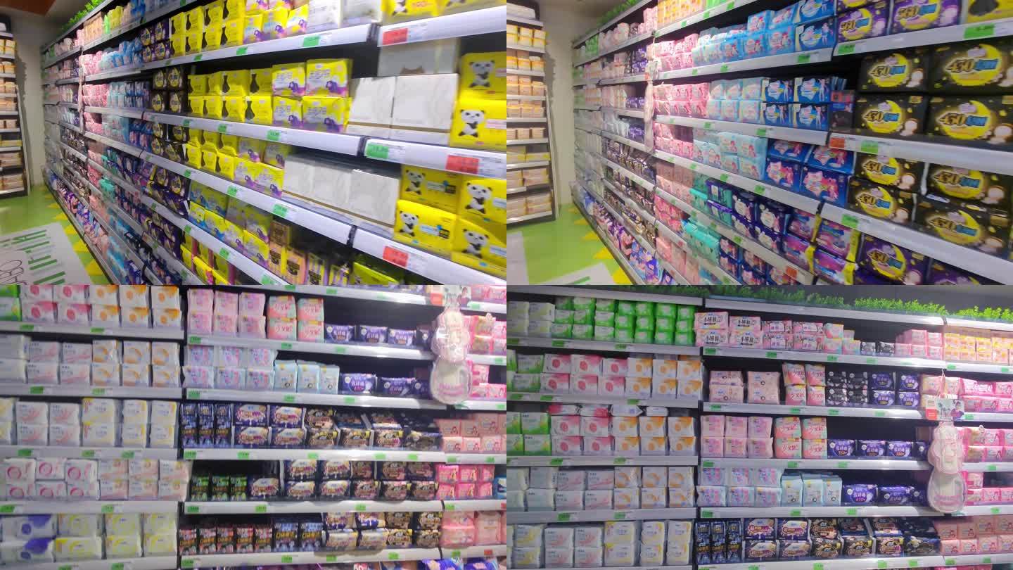 4K 超市货柜系列-卫生巾货品 卫生棉