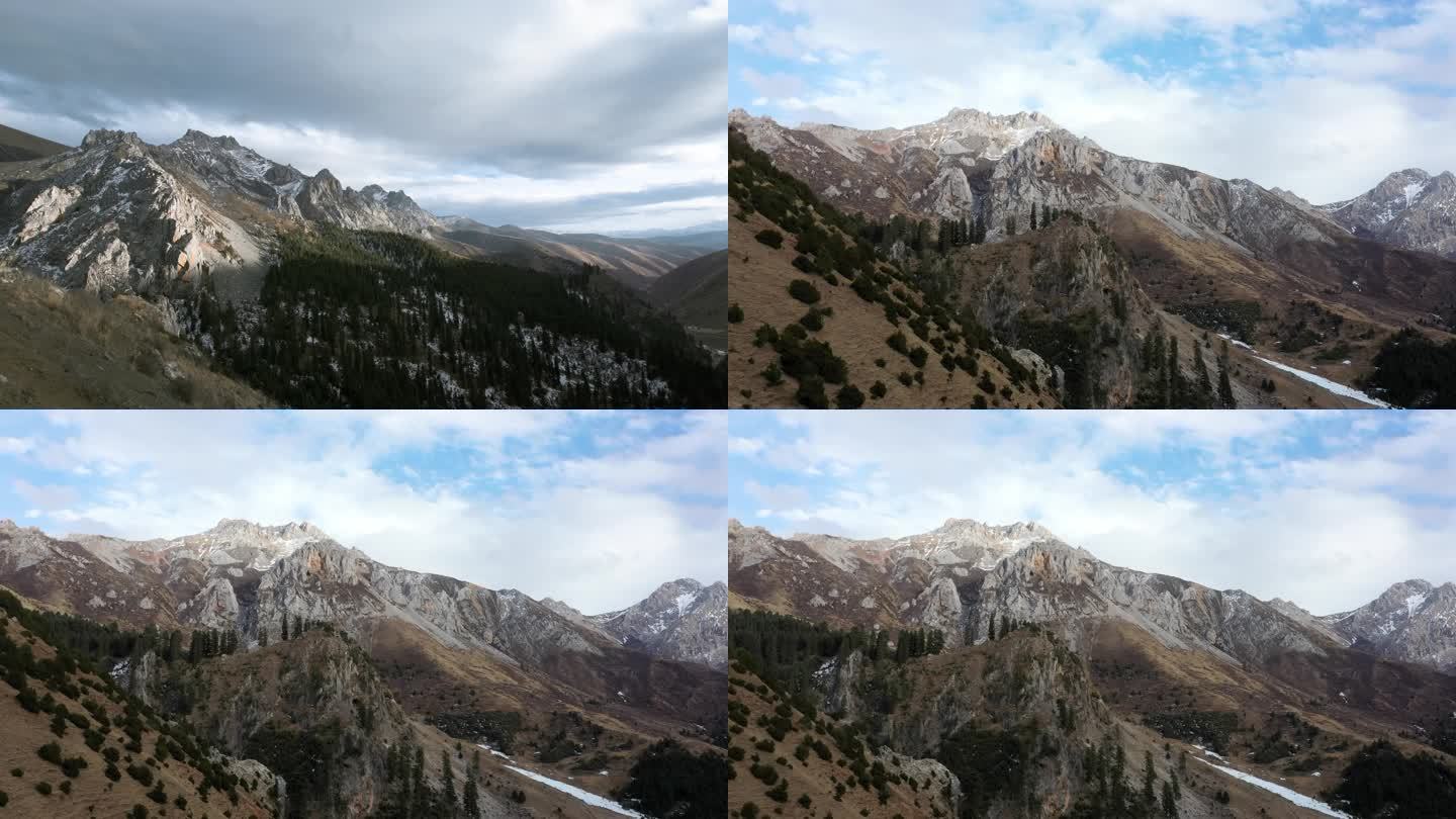 石头山 雪山 崇山峻岭 山川 航拍中国