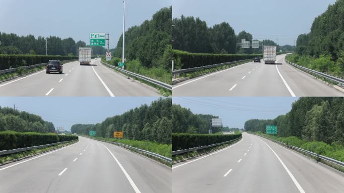 客车行驶在高速公路上 第一人称视角