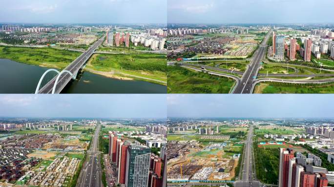 4K航拍临沂市河东区风景