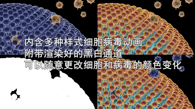 【C4D工程+视频】8组病毒侵袭细胞动画