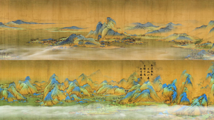 超宽只此青绿舞蹈led背景视频千里江山图