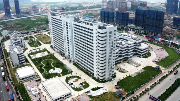福建省宁德市建设中的霞浦县医院新院航拍