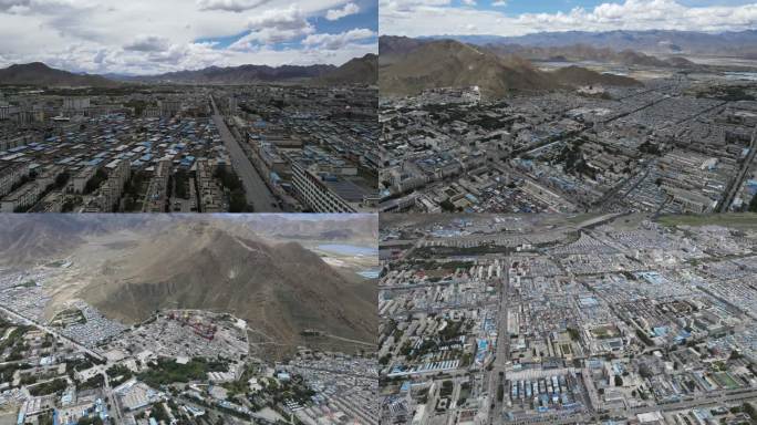 西藏日喀则市区 4K航拍
