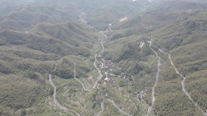 浙江余姚四明山最美盘山公路航拍宁波