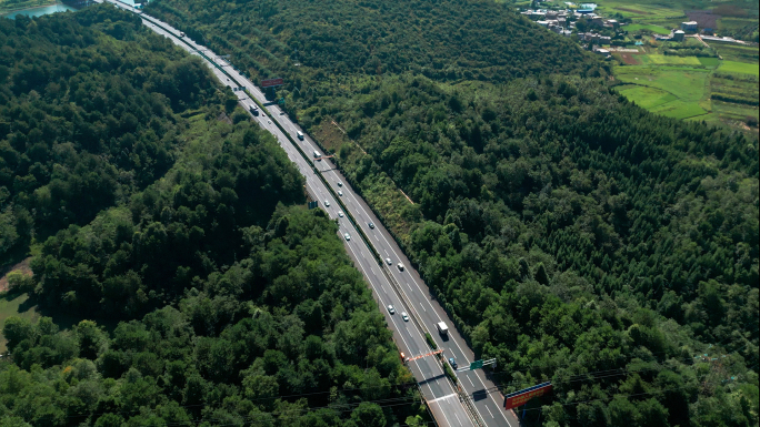 高速公路4k航拍