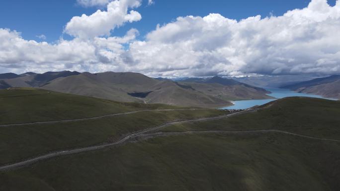 西藏山南 羊卓雍错 4K 航拍 延时