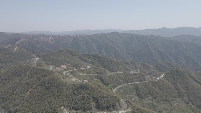 浙江余姚四明山最美盘山公路航拍宁波