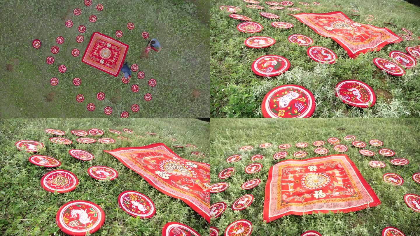红毡展示  纺织 编织 手工艺A015