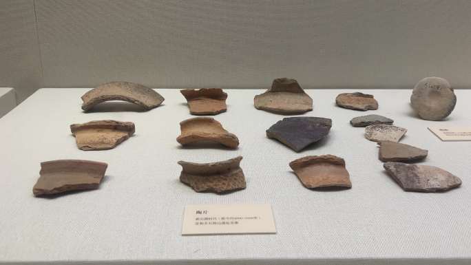 博物馆古代文物陶瓷碎片