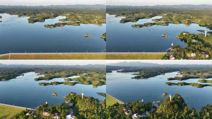 水库、湖泊、山水航拍空镜