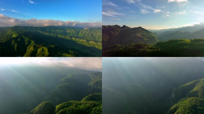 山川山贵州喀斯特地貌森林树林