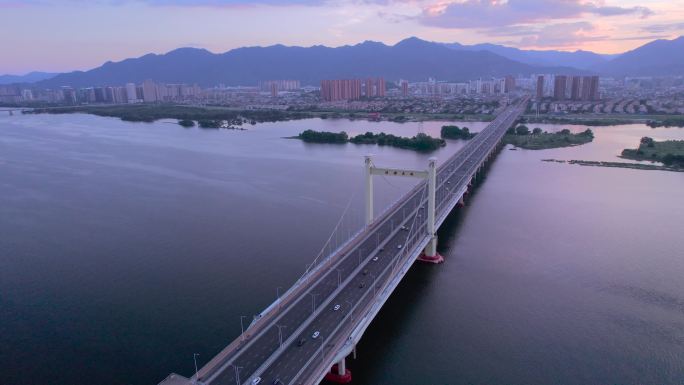 福州洪塘大桥的落日黄昏