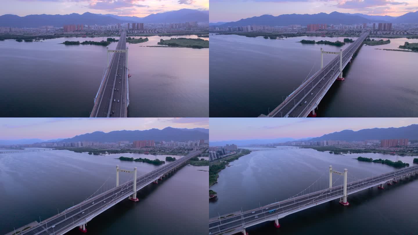 福州洪塘大桥的落日黄昏