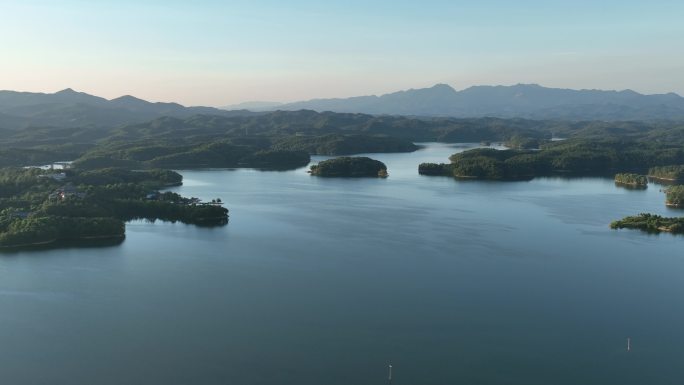 水库、湖泊、山水航拍空镜