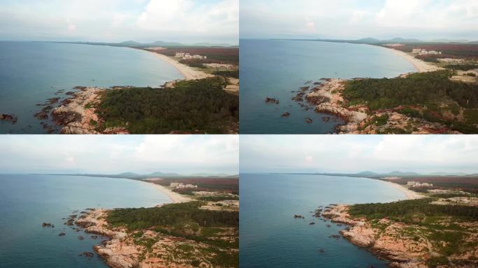 航拍海南省昌江棋子湾一线海景