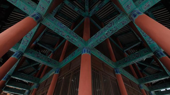 中式古建筑宫殿大殿屋顶穹顶榫卯结构
