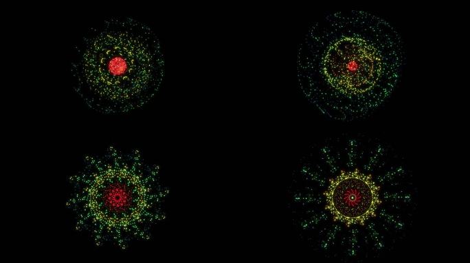 能量球万花筒粒子特效4KAE模板