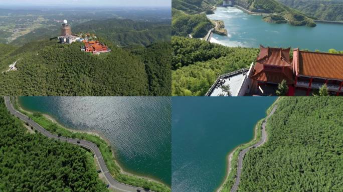 4K航拍长沙黑麋峰，黑麋峰古寺