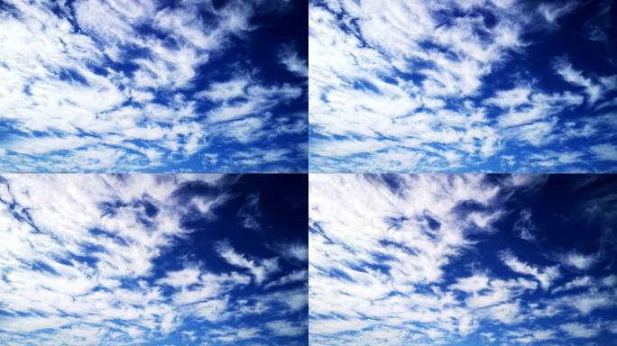 [4K]延时素材.蓝天云朵之白云如絮