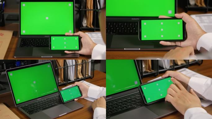笔记本电脑手机绿幕抠像 绿屏可替换
