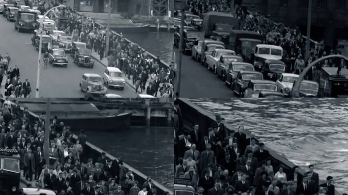 50年代伦敦桥人群拥挤