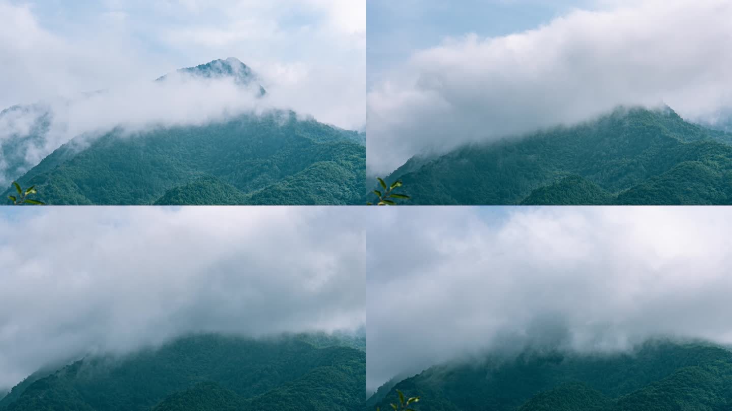 山顶云雾缭绕