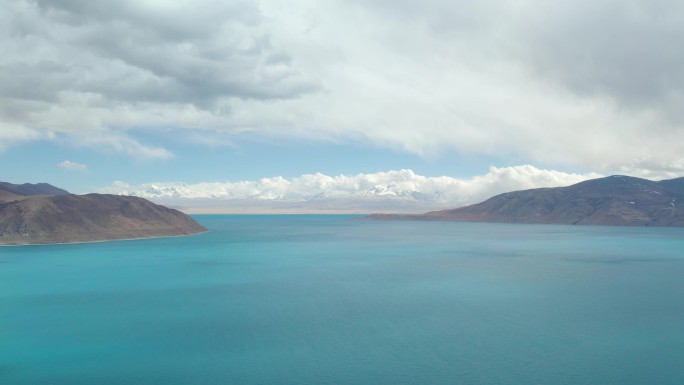 4K西藏日喀则吉隆县佩枯错圣湖航拍素材