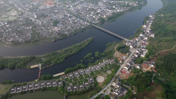 安徽省宣城市桃花潭风景区航拍风光