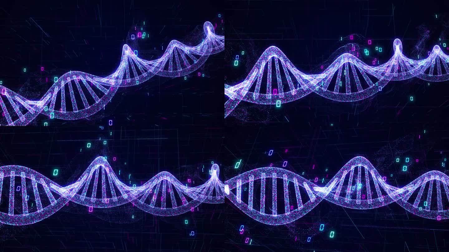 数字信息DNA链空间背景