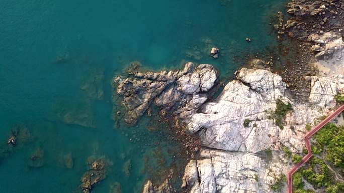 航拍海南省昌江棋子湾一线海景