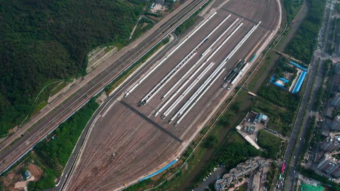 高铁动车维修保养所航拍